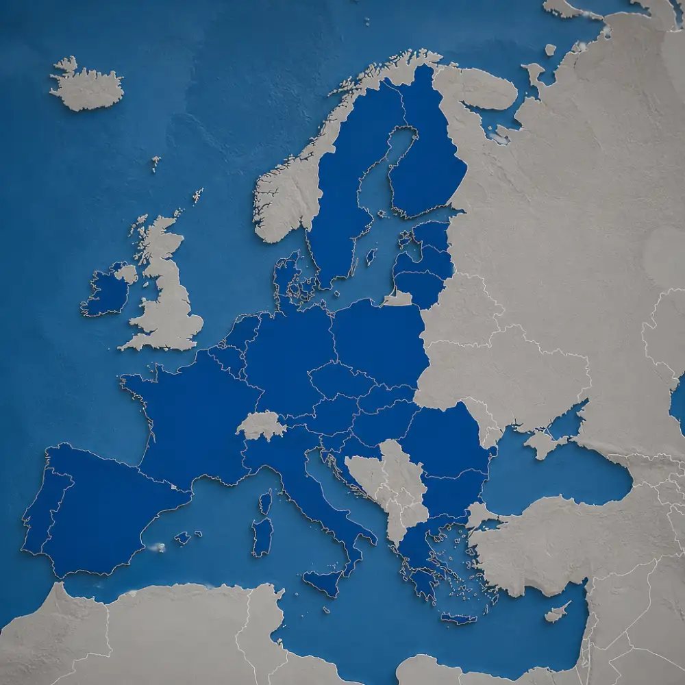 evropská unie mapa